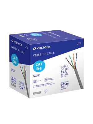 CBR-53GE1.jpg 47382 - Metro de cable UTP CAT5E, Bobina de 305m, gris, VOLTECK