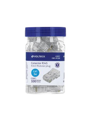 CBR-5P100E1.jpg 45857 - Plug RJ45 CAT5E, Bote con 100 piezas, VOLTECK