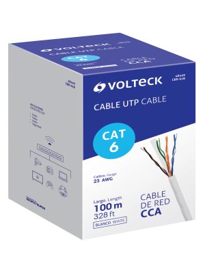 CBR-61BE1.jpg 48449 - Metro de cable UTP CAT6, Bobina de 100m, blanco, VOLTECK