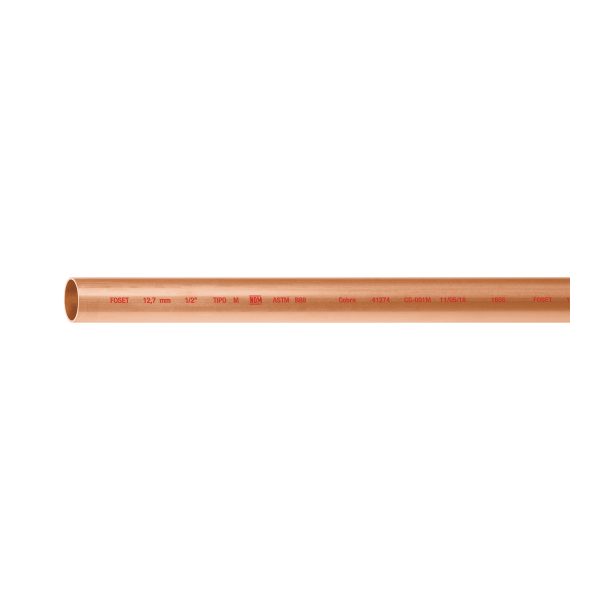 41274 - Tubo de 1/2' de cobre tipo 'M', de 3m, 0.9kg, FOSET