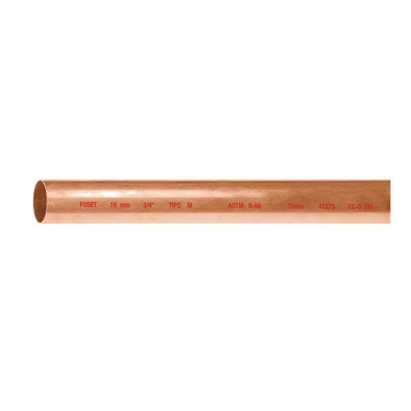 41275 - Tubo de 3/4' de cobre tipo 'M', de 3m, 1.4kg, FOSET