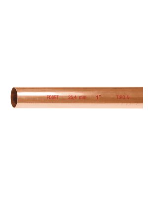 48153 - Tubo de 1' de cobre tipo 'N', de 3m, 1.4kg, FOSET