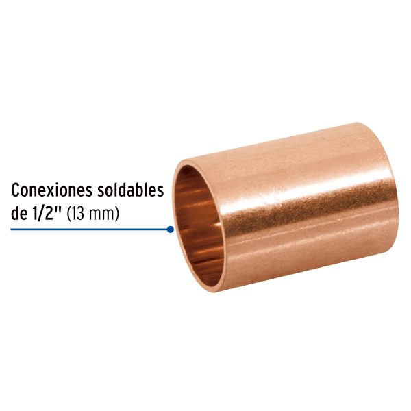 41290 - Cople de cobre 1/2', sin ranura, FOSET
