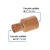 49757 - Reducción bushing de cobre, 1 x 1/2', FOSET
