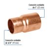 49758 - Reducción bushing de cobre, 1 x 3/4', FOSET