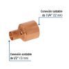 48873 - Reducción bushing de cobre 1-1/4 x 1/2', FOSET