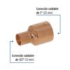 49750 - Reducción campana de cobre 1 x 1/2', FOSET