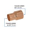 49751 - Reducción campana de cobre 1 x 3/4', FOSET