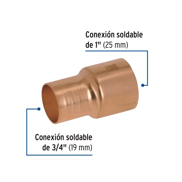 49751 - Reducción campana de cobre 1 x 3/4', FOSET