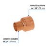 48867 - Reducción campana de cobre 1-1/4 x 3/4', FOSET