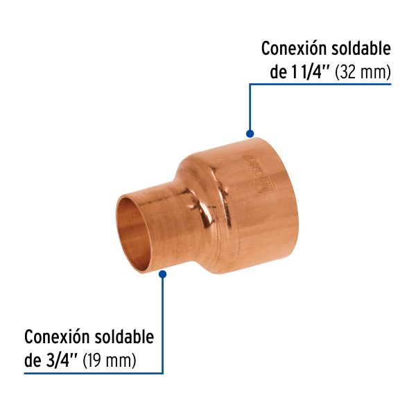 48867 - Reducción campana de cobre 1-1/4 x 3/4', FOSET