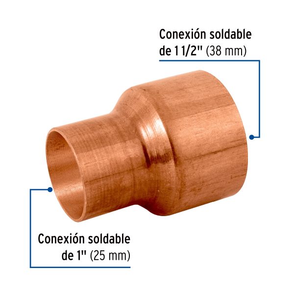 48871 - Reducción campana de cobre 1-1/2 x 1', FOSET
