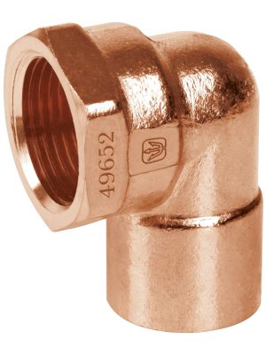 49652 - Codo 90° de cobre, rosca interior 1', Foset
