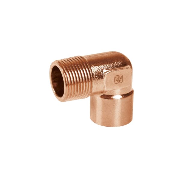 49647 - Codo 90° de cobre, rosca exterior 1/2', Foset