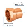 48898 - Conector de cobre, rosca interior 1-1/4', Foset