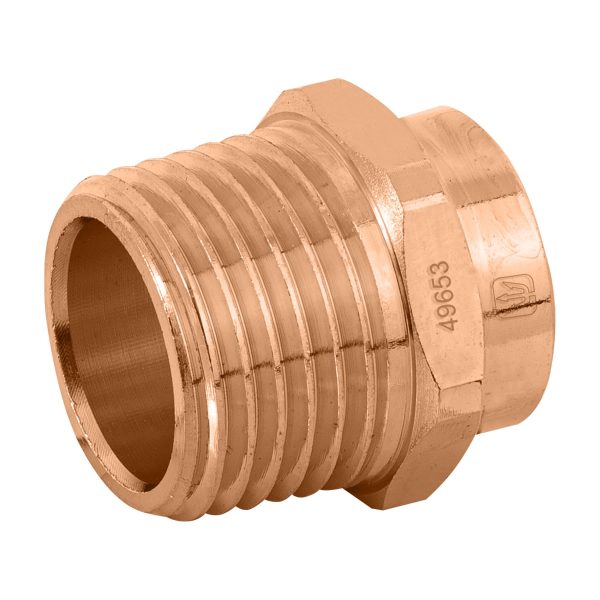 49653 - Conector de cobre, rosca exterior 1/2', Foset