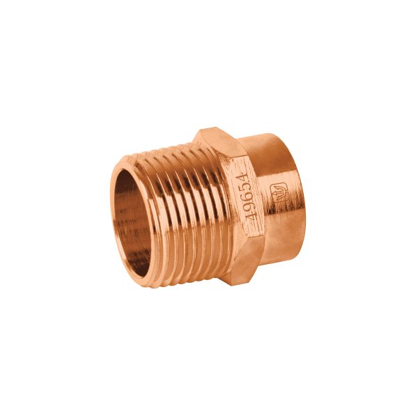 49654 - Conector de cobre, rosca exterior 3/4', Foset
