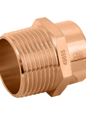 49655 - Conector de cobre, rosca exterior 1', Foset