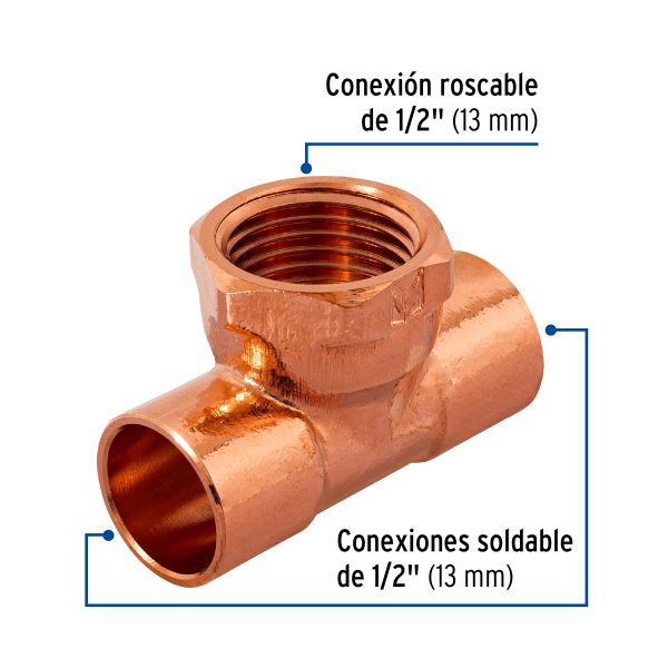 CC-701FC1.jpg 48885 - Tee de cobre rosca interior central 1/2', FOSET