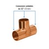 47637 - Tee sencilla de cobre 1/2', FOSET BASIC