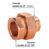 48882 - Tuerca unión latón cobrizado 1/2' rosca interior, Foset