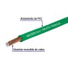 40211 - Rollo de 100 metros de cable THW CCA 10 AWG verde, Basic