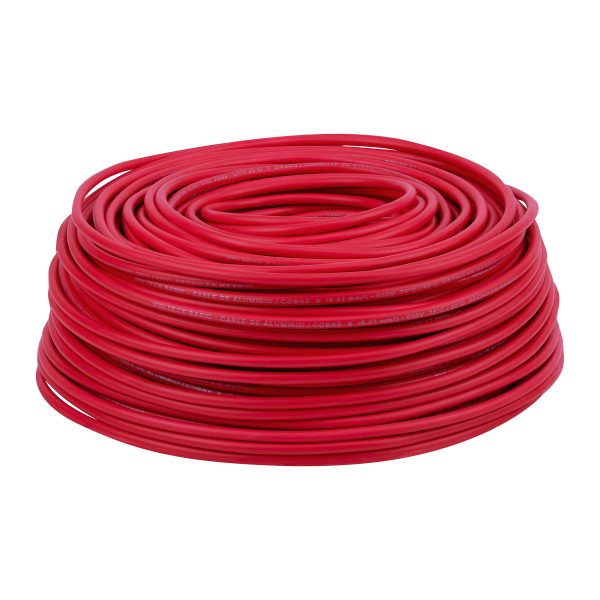 40206 - Rollo de 100 metros de cable THW CCA 8 AWG rojo, Basic