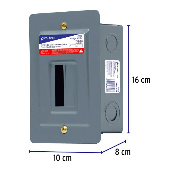 47194 - Centro de carga empotrable, 2 polos, Volteck