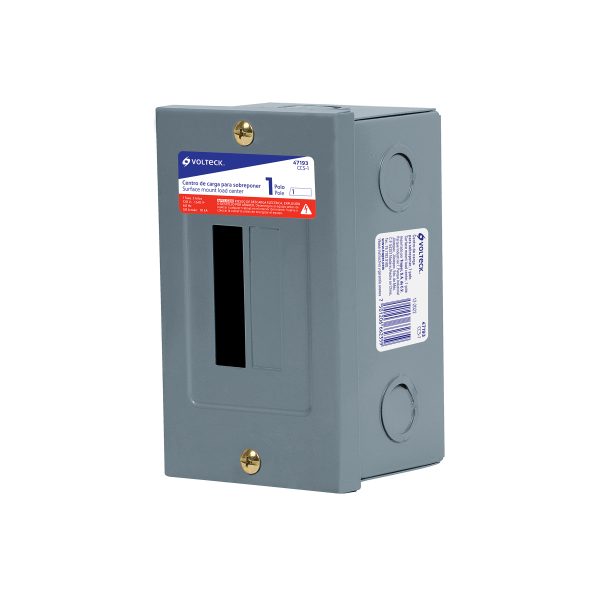 47193 - Centro de carga de sobreponer, 1 polo, Volteck
