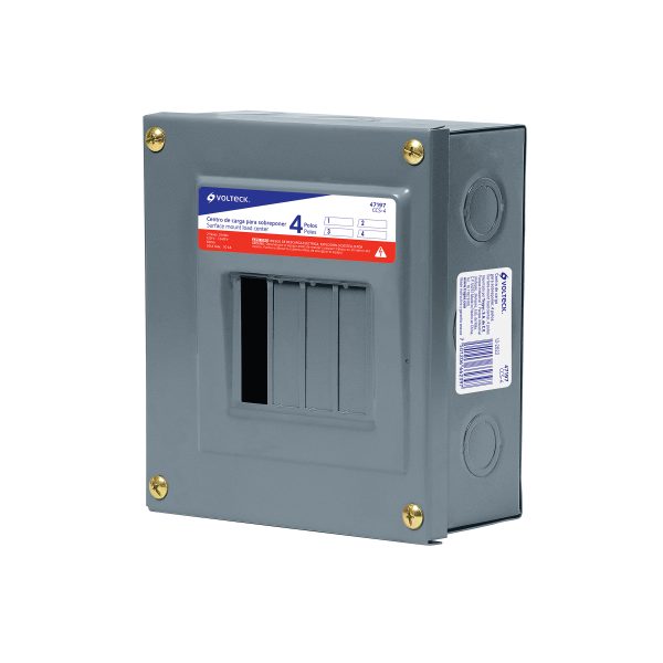 47197 - Centro de carga de sobreponer, 4 polos, Volteck