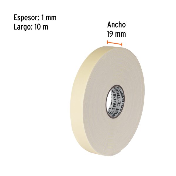 11726 - Cinta doble cara de 19 mm x 10 m, Truper
