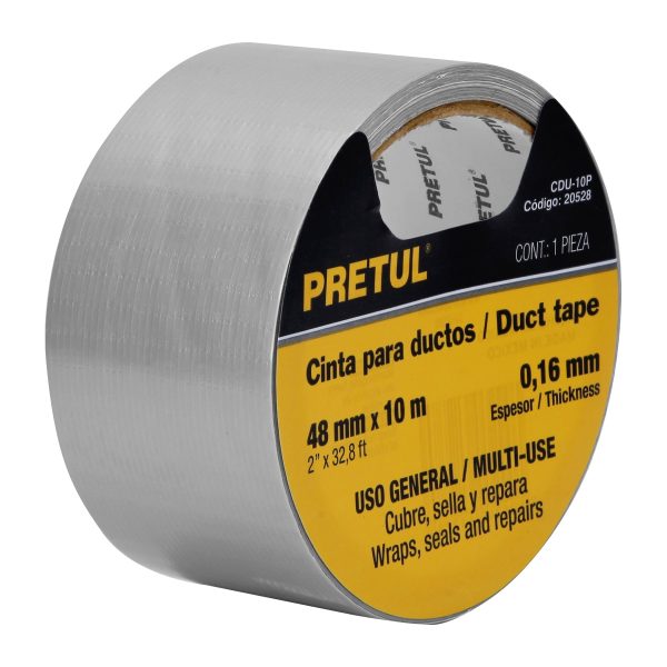 20528 - Cinta para ducto 10m x 48mm, espesor 0.16mm, Pretul
