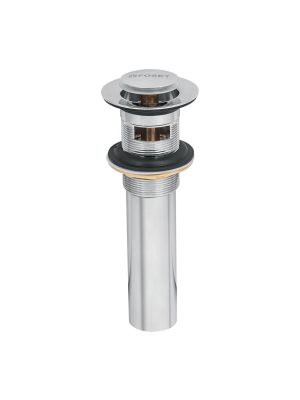 49984 - Contra p/lavabo con rebosadero, sistema push, cromo, 1-1/4'