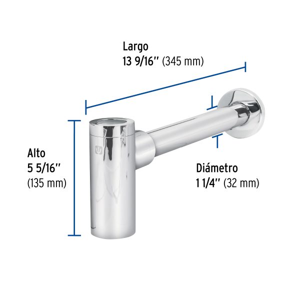 CE-212FC2.jpg 49987 - Céspol de bote minimalista 1 1/4', cromo, para lavabo, Foset