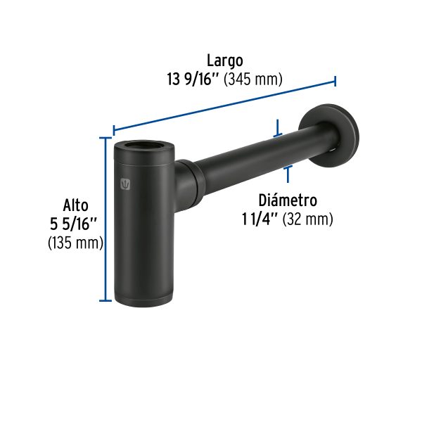 CE-212MFC2.jpg 48269 - Céspol de bote minimalista 1 1/4', negro, para lavabo, Foset