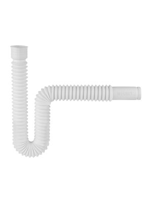 49509 - Céspol flexible, polietileno blanco, para lavabo y fregadero