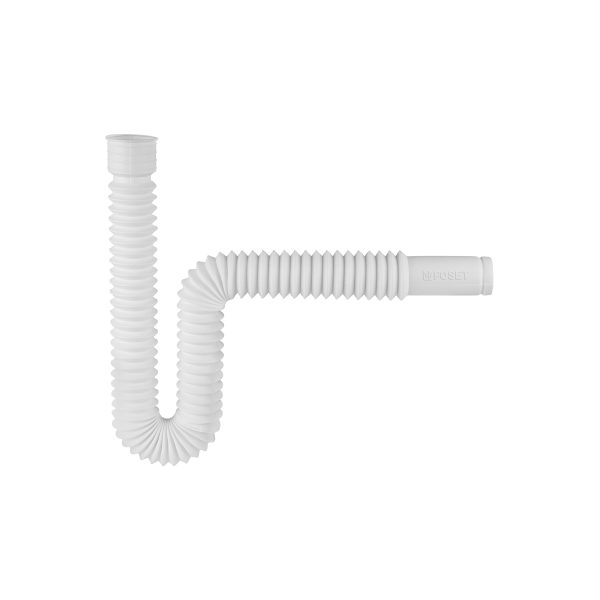 CE-232.jpg 49509 - Céspol flexible, polietileno blanco, para lavabo y fregadero