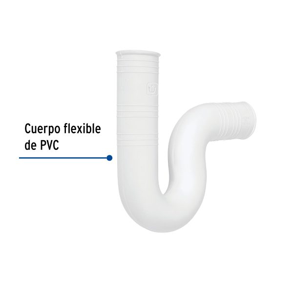 49945 - Céspol flexible 1-1/4' de PVC, para lavabo, Foset