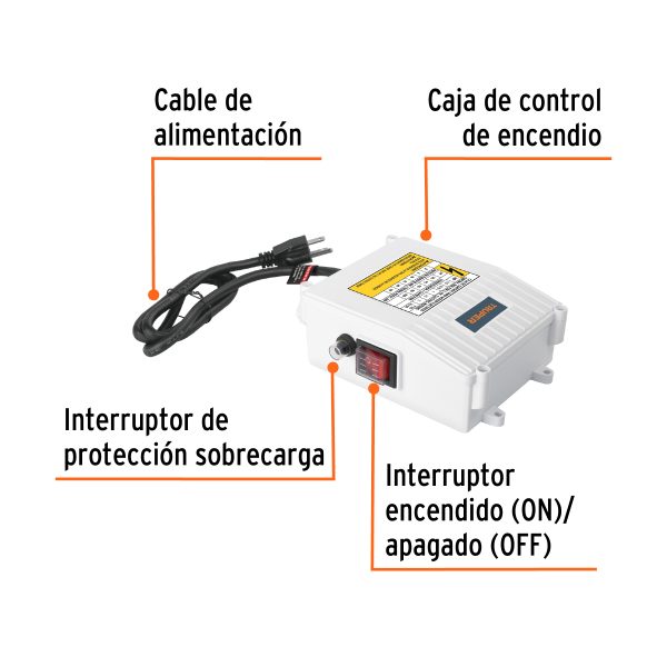 102708 - Caja de control para bomba tipo bala 1-1/2 HP, TRUPER