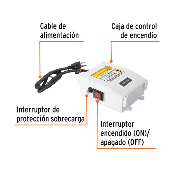 102707 - Caja de control para bomba tipo bala 1/2 HP, TRUPER