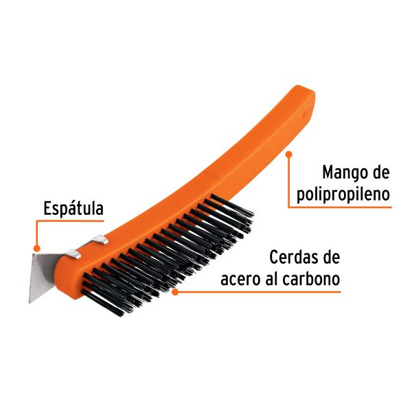 11539 - Cepillo de alambre 51 pinceles acero al carbono c/espátula