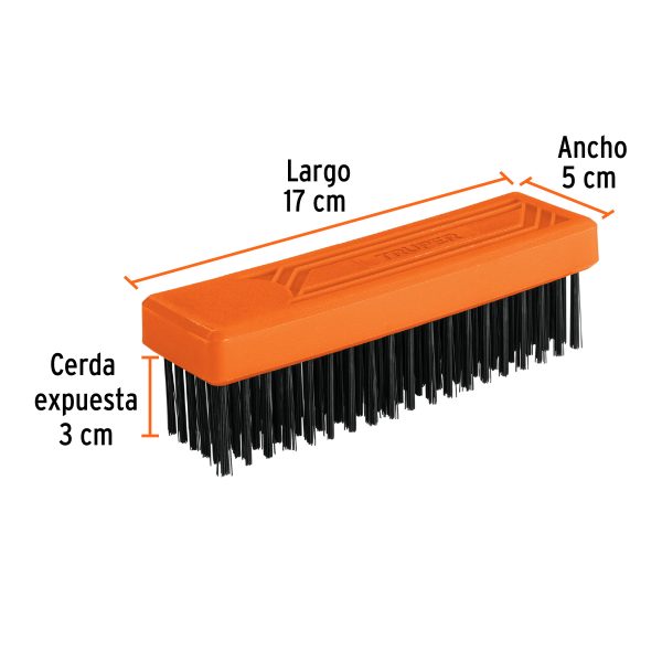 11556 - Cepillo rectangular de alambre 114 pinceles,sin mango,Truper