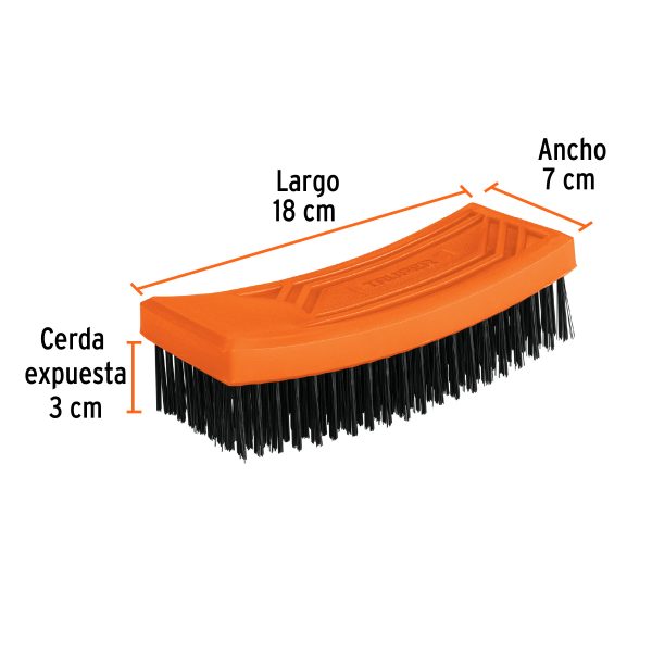 11562 - Cepillo rectangular de alambre 180 pinceles,sin mango,Truper