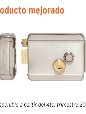 47977 - Cerradura electromecánica con botón, izquierda, HERMEX