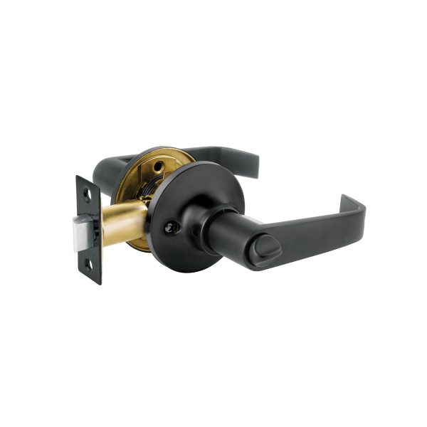 48431 - Cerradura manija 'Siena' p/recámara, negro, cilindro latón