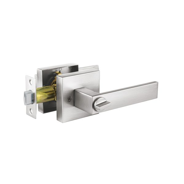 45334 - Cerradura manija 'Módena' p/baño, cromo mate, cil latón