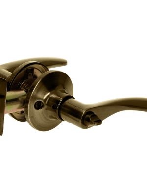 20035 - Cerradura manija 'Milán' baño latón antiguo, cil metal