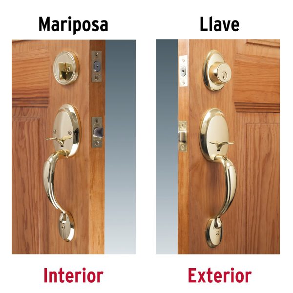 23676 - Doble jaladera y perilla, Berna mariposa, LB, BASIC