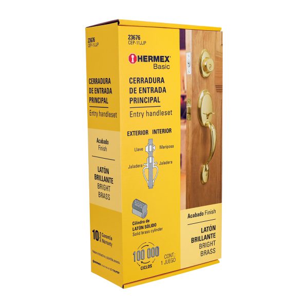 23676 - Doble jaladera y perilla, Berna mariposa, LB, BASIC