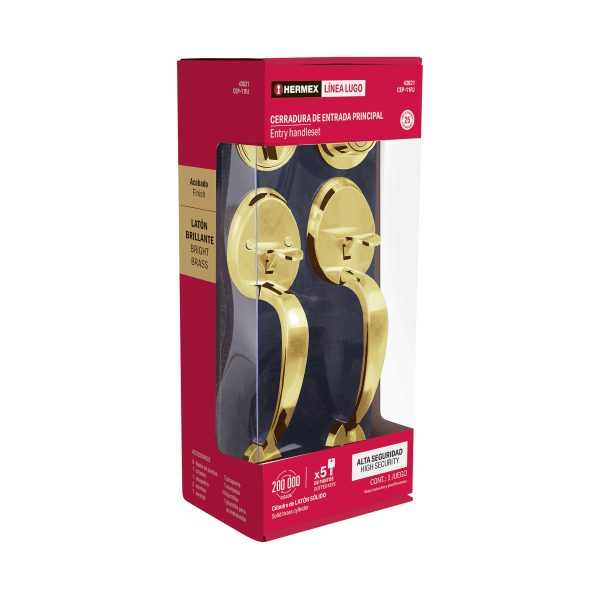 43021 - Jaladera y perilla, Lugo llave-mariposa, LB, HERMEX